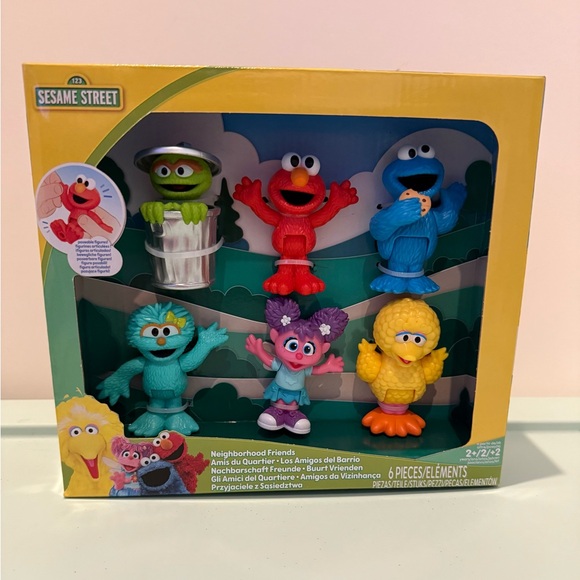 Sesame Street Other - Adorable Sesame Street Neighborhood Friends Figures- Set of 6- NIB